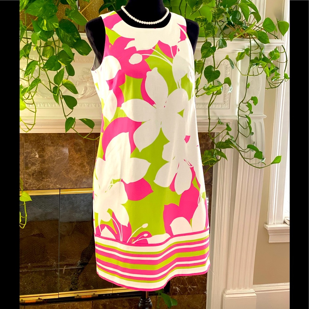 Brand new Pink & Green knee length dress